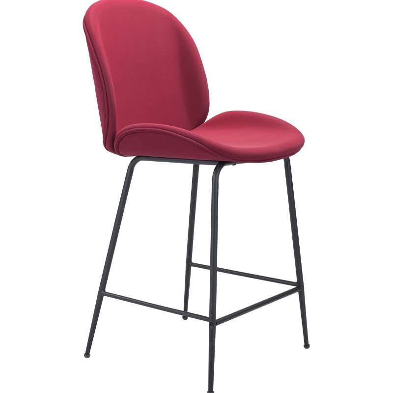 Valence Counter Height Barstool Chair Red - ZM Home, 3 of 16