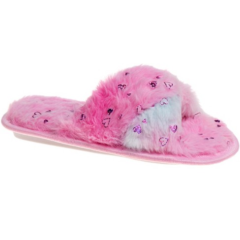 Badgley Mischka Little Kids Girls' Slippers - Pink, 1, Girl's