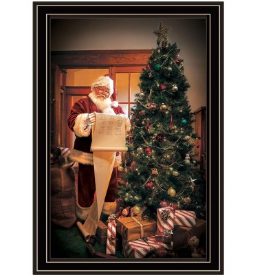 HomeRoots Naughty Or Nice Black Framed Print Wall Art