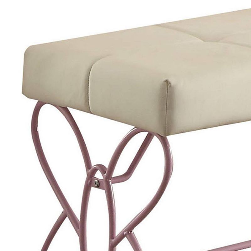 Priya II 32&#34; Ottomans and Benches White/Light Purple - Acme Furniture, 3 of 7