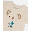 Deux par Deux Girl Organic Cotton Tee Cream and Koala - 4 of 4