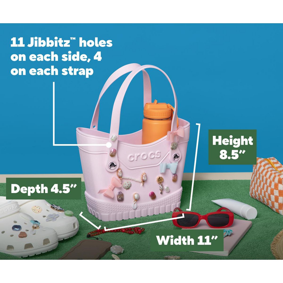 Crocs Tote Bag, Small, Ready to Personalize Shoulder Bags & Totes - thumbnail 6