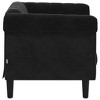 vidaXL Sofa Chair Accent Black Velvet Armchair – Modern Living Room Seating with Padded Comfort – 31.5" W x 30.3" D x 29.1" H - 4 of 4
