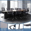 FURNIinspire Task and Office Chairs Home Office Desk Chair No Wheels, Mesh Computer Chair with Arms, Fixed Height, Black, 20.8"*21.5"*38.2" - 4 of 4