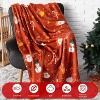 Lomsoe Christmas Throw Blankets Snowmen, Hearts, Santa, Snowflakes, Xmas Tree Soft Cozy Christmas Plush Flannel Blanket for Sofa, Christmas Gift. - 3 of 4