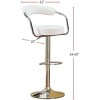 NicBex Set of 2 Bar Stools for Kitchen Island,Adjustable Swivel Counter Height Bar Stools with Short Back,Bar Chairs for Dining Rooms,Kitchens - 3 of 4