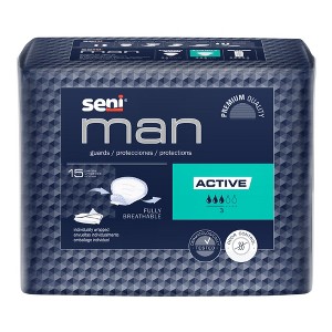 Seni Man Active Bladder Control Pad Moderate Absorbency 8-9/10 X 10-3/5 Inch - 1 of 4