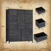15-Drawer Fabric Dresser, Wood Tabletop, Metal Frame, Tall Chest Organizer, Ideal for Bedroom, Living Room, Hallway, Entryway - 3 of 4