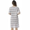 Just Love Womens Nightgown - Short Sleeve Henley Oversized Sleepwear Gown - 3 of 3