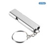 Unique Bargains Double Tubes Loud Aluminum Whistle with Lanyard Keychain 2 Pcs - 3 of 4
