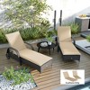 Outsunny Outdoor Lounge Chair Cushion Set of 2, Foldable Patio Chaise Lounge Cushion Set, 76" x 23" - 3 of 4