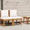 Middle Sofa Solid Acacia wood Medium Durable vidaXL - 2 of 4