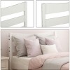 Streamdale Twin Size Wood Platform Bed with Headboard and Wooden Slat Support (White) - 3 of 4