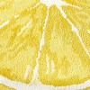 TOWN & COUNTRY PLAY Citrus Slice Lemon Half Circle Shaped Bath Mat, Absorbent Tufted Floor Mat, Machine Washable, Yellow, 34.7"x18.1" - 2 of 4