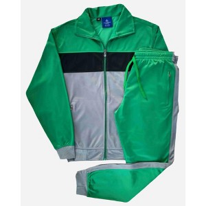 Men’s 2-Piece Tracksuit Traditional Coral Blocks Active Track Jacket and Track pants Outfits - 1 of 4