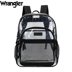 Wrangler Dome Clear Backpack, Water-Resistant Durable Clear Bags,  See Thru Bag for Casual Use, Stadiums, Concerts, School - 1 of 4