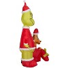 Gemmy Christmas Airblown Inflatable Grinch w/Max out of Present, 5.5 ft Tall - 3 of 4