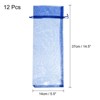Unique Bargains Sheer Mesh Drawstring Gift Pouches Organza Wine Bags 12 Pcs 14.5"x5.5" - 2 of 4