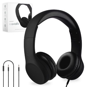 LiLGadgets LilGadgets Connect+ Kids Headphones Wired with Microphone, Volume Limiting for Safe Listening, Black - 1 of 4