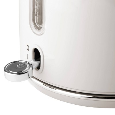 Ivory Stainless Steel 1.8 qt Electric Kettle with Comfort Grip