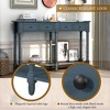 CENGHU Rustic Entryway Sofa Table, Console Table with Two Storage Drawers and Bottom Shelf, for Living Room, Entryway, Antique Navy - 3 of 4