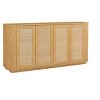 TiramisuBest Contemporary Sideboard with Detailed Doors and Open Storage, Stylish Buffet Cabinet for Living Room, Dining Room, Dark Espresso - 4 of 4