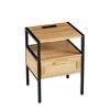 NicBex 15.75" Rattan Nightstand with Drawer Modern End Table with Metal Legs Beside Table for Bedroom, Living Room, Study - 3 of 4
