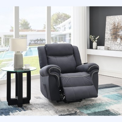 NicBex Recliner Chair Manual Recliner with 2 Cup Holders Lounge Chair Sofa Chair for Living Room, Reading Room, Bedroom