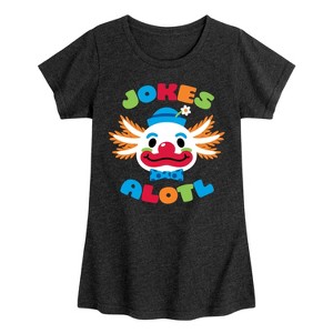 Girls' - Instant Message - Jokes Alotl Fitted Short Sleeve Graphic T-Shirt - 1 of 4