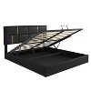 ORRD Queen Size Storage Bed with Hydraulic Lift, Upholstered Platform Bed in Black, No Box Spring Needed, Modern Bedroom Furniture - 4 of 4