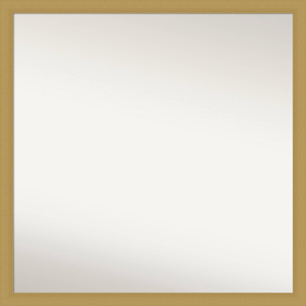Photos - Wardrobe 28" x 28" Non-Beveled Grace Narrow Bathroom Wall Mirror Brushed Gold - Amanti Art: Square Vanity Wall Mount
