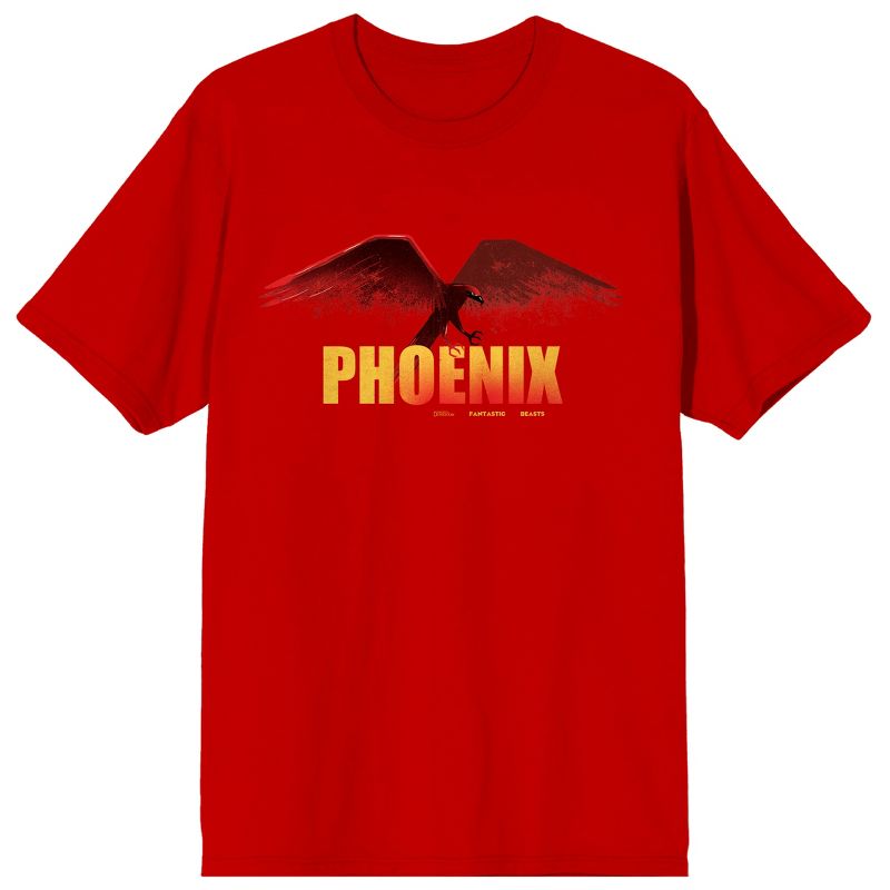 Fantastic Beasts Secrets Of Dumbledore Phoenix Men's Red T-shirt, 1 of 2