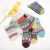 Unique Bargains Women's Retro Grids Pattern Winter Warm Socks Assorted Color 5 Pair - 2 of 4
