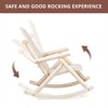 Karl Home | Natural Wood Patio Rocking Chair - 3 of 4
