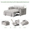 58" Velvet Convertible 4-in-1 2-Seater Sofa Bed with Cup Holder and USB Port - 4 of 4
