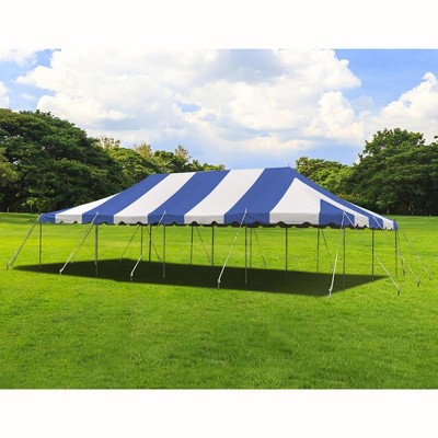 Blue and White 20' x 40' Waterproof Canopy Tent with Sidewalls