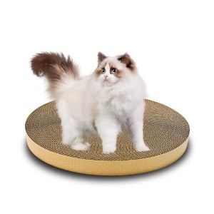 Cat Scratching Board, Cardboard Scratcher - Durable Honeycomb Design, Safe Smooth Edges for Indoor Cats & Kittens - 1 of 4