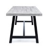 Osparple 71 Inch Rectangle Patio Table,Outdoor Sandblast Finish Acacia Wood Dining Table with Metal Legs for 6,Easy to Assemble - 4 of 4