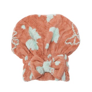 Unique Bargains Women lightweight Single Butterfly Layer Hair Towel for Travel 1 Pc - 1 of 4