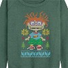 Women's - Rugrats - Chucky Ugly Sweater Lightweight French Terry Wide Neck Long Sleeve Shirt - 2 of 4