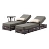 Buenhomino Patio Lounge Chair Set - Outdoor Wicker Chaise Lounge with Adjustable Backrest & Side Table, 5-inch Thick Cushion for Backyard, Poolside - 2 of 4