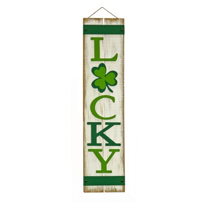 48" St. Patrick’s Day “Lucky" Wall Sign - National Tree Company