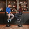 ODK Bar Stools Set of 2 Adjustable Faux Leather Upholstered Swivel Bar Stools, Counter Height Bar Chairs with Back and Footrest for Bar,Dining Room - 2 of 4