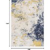 Acekool 9x12 Abstract Modern Area Rug, Washable Foldable Non-Slip, Soft Stain Resistant Carpet for Living Room, Bedroom, Dining, Office - 3 of 4