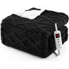 Fast Heating Blanket Throw, Thick Tufted Electric Machine Washable Heated Throw Blanket with 10 Heating Levels and 10 Time Settings - 3 of 4