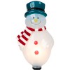 Northlight Lighted Snowmen Christmas Pathway Markers - Clear Lights - 4.5' White Wire - 3ct - 4 of 4