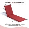 Pellebant 80 Inch Patio Chaise Lounge Cushion 2PCS Non-Slip Replacement Cushion for Chaise Lounge Poolside Deck Garden Indoor Outdoor - 2 of 4