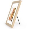 Americanflat 9x11 Picture Frame with Shatter-Resistant Glass - Use as 6x8 Frame with Mat or 9x11 Frame Without Mat - Hudson Collection - Natural Oak - 4 of 4