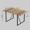 NicBex Dining Table Set for 4 Modern Dining Table with Wooden Tabletop, Geometric Legs and 4 PU Chairs for Kitchen - 2 of 4