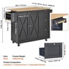 50" Kitchen Island With Drop Leaf, Kitchen Island on Wheels with Storage & Adjustable Shelf , Mobile Rolling Kitchen Cart for Kitchen Living Room - 3 of 4